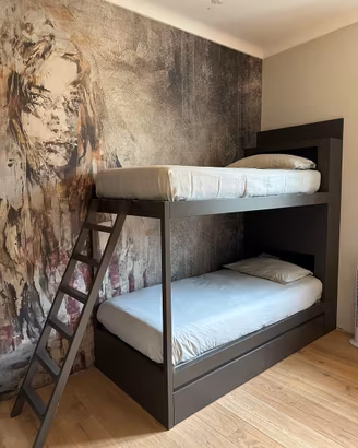 Letto a castello contenitore a cassettoni
