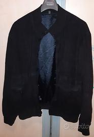 Giacca Bomber Vera Renna Camoscio Nero taglia 58