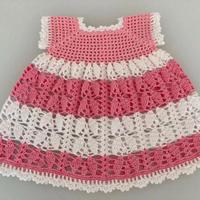 Vestito/abito bimba lavorazione uncinetto a mano