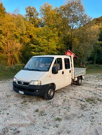 Fiat ducato doppia cabina con gru fassi