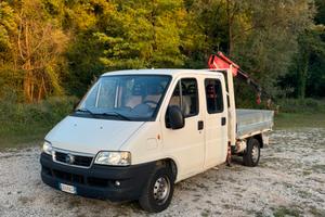 Fiat ducato doppia cabina con gru fassi