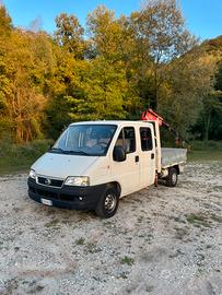 Fiat ducato doppia cabina con gru fassi no iva