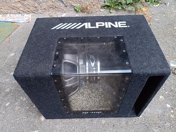 subwoofer alpine sbe-1243bp 800w picco 250w Rms