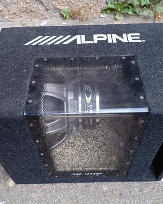 subwoofer alpine sbe-1243bp 800w picco 250w Rms