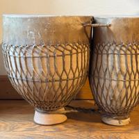 Bongo doppio in terracotta h. 24cm