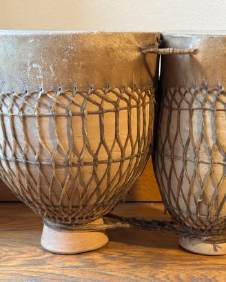 Bongo doppio in terracotta h. 24cm