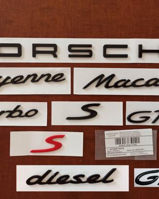 Scritte PORSCHE Macan Cayenne Panamera 911 Carrera