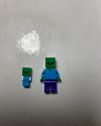 lego minecraft creeper e zombie mini
