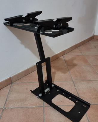 Braccio Porta TV 32-75" con Passacavi e 2 ripiani