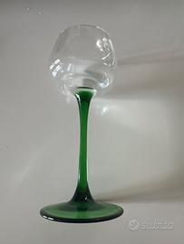 Bicchieri vetro atelo tipo murano verde