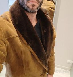 Cappotto uomo in vera pelle e pelliccia XL