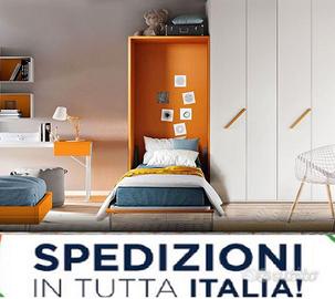 Letto a scomparsa singolo a roma verticale*PROMO