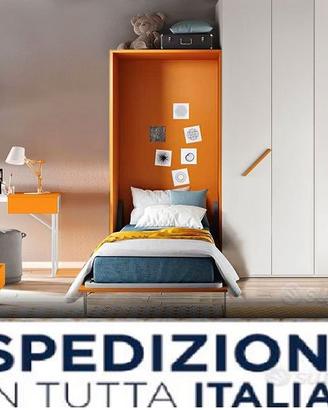 Letto a scomparsa singolo a roma verticale*PROMO