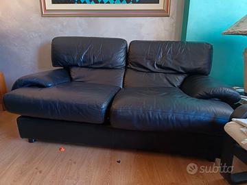 Divano in pelle nero Frau