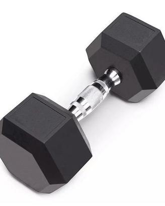 Manubri Esagonali Gommati Professionali Palestra