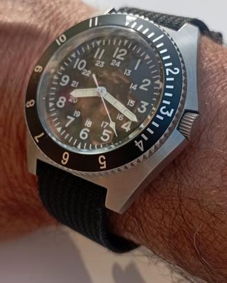 orologio militare  stile benrus mil ship