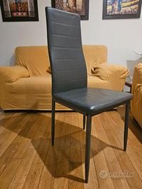Sedie per sala pranzo o cucina, colore grigio
