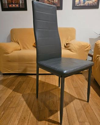 Sedie per sala pranzo o cucina, colore grigio