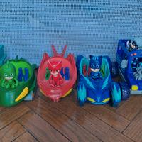 Pjmask con macchina Gattoboy Gufetta Geko Lunetta 