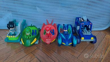 Pjmask con macchina Gattoboy Gufetta Geko Lunetta 