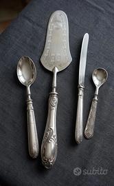 Set 4 Posate da Servizio in Argento – Vintage con 