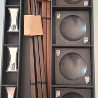 Set di bacchette per sushi: legno e metallo

