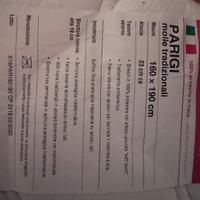 Materasso Matrimoniale Ideare Parigi 160 x 190