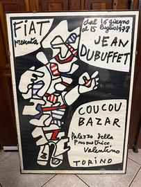Poster Jean Dubuffet1978 Fiat Coucou bazar vintage