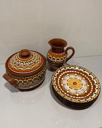 Set ceramica tradizionale vintage bulgara