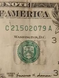 banconota da 1 dollaro 1999