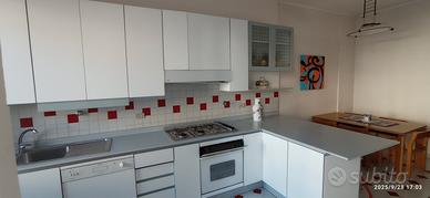 Grande cucina con penisola a L.