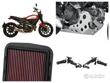Ducati Scrambler Scarico bauletto cupolino riser