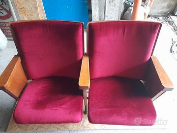 Poltrone sedie cinema vintage
