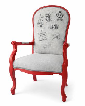 Poltrona vintage anni 60 in legno rosso