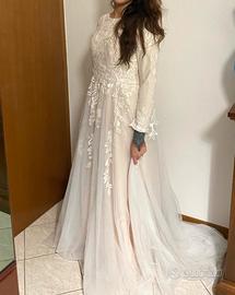 Abito vestito sposa matrimonio invernale 46