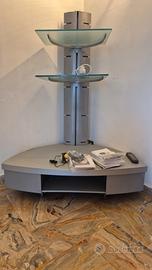 mobile angolare per TV e consolle in metallo e vet