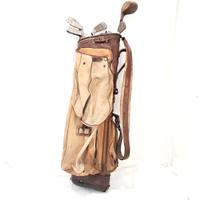 Borsa da golf vintage con 10 mazze Bobby locke