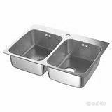LÅNGUDDEN Lavello incasso, 2 vasche, inox, 75x53 c