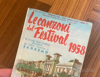 Libro collezione le canzoni festival sanremo 1958
