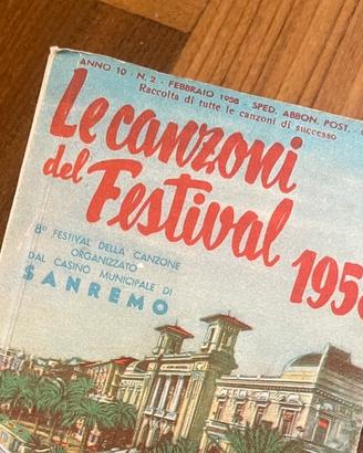 Libro collezione le canzoni festival sanremo 1958