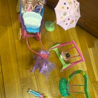 Accessori Barbie bamboline altalene cavallo