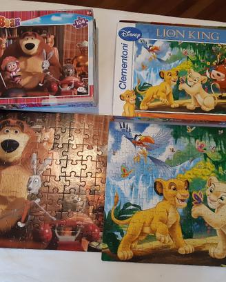 2 puzzle Masha&Orso e Il Re Leone