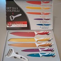 set 5 coltelli colorati