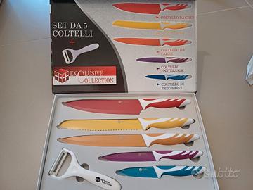set 5 coltelli colorati