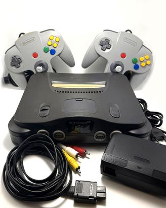 Nintendo 64 N64 Console PAL 2 Controller + Aliment