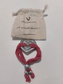 Bracciale rosa con cuore Vestopazzo