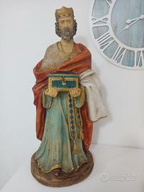 Statua Re Magio Gaspare 75 cm Resina Bompiani 90 P