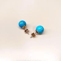 Orecchini con sfera turchese