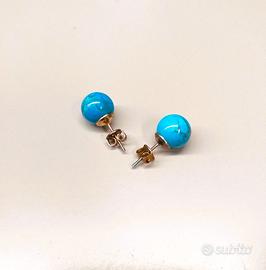 Orecchini con sfera turchese