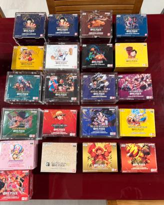 Collezione completa box One Piece da OP01 a OP16